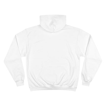 Back view of the Champion S700 Eco Hoodie in white, showcasing its clean and simple design.